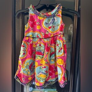 Karavan Colorful Dress with Bird and Floral Print